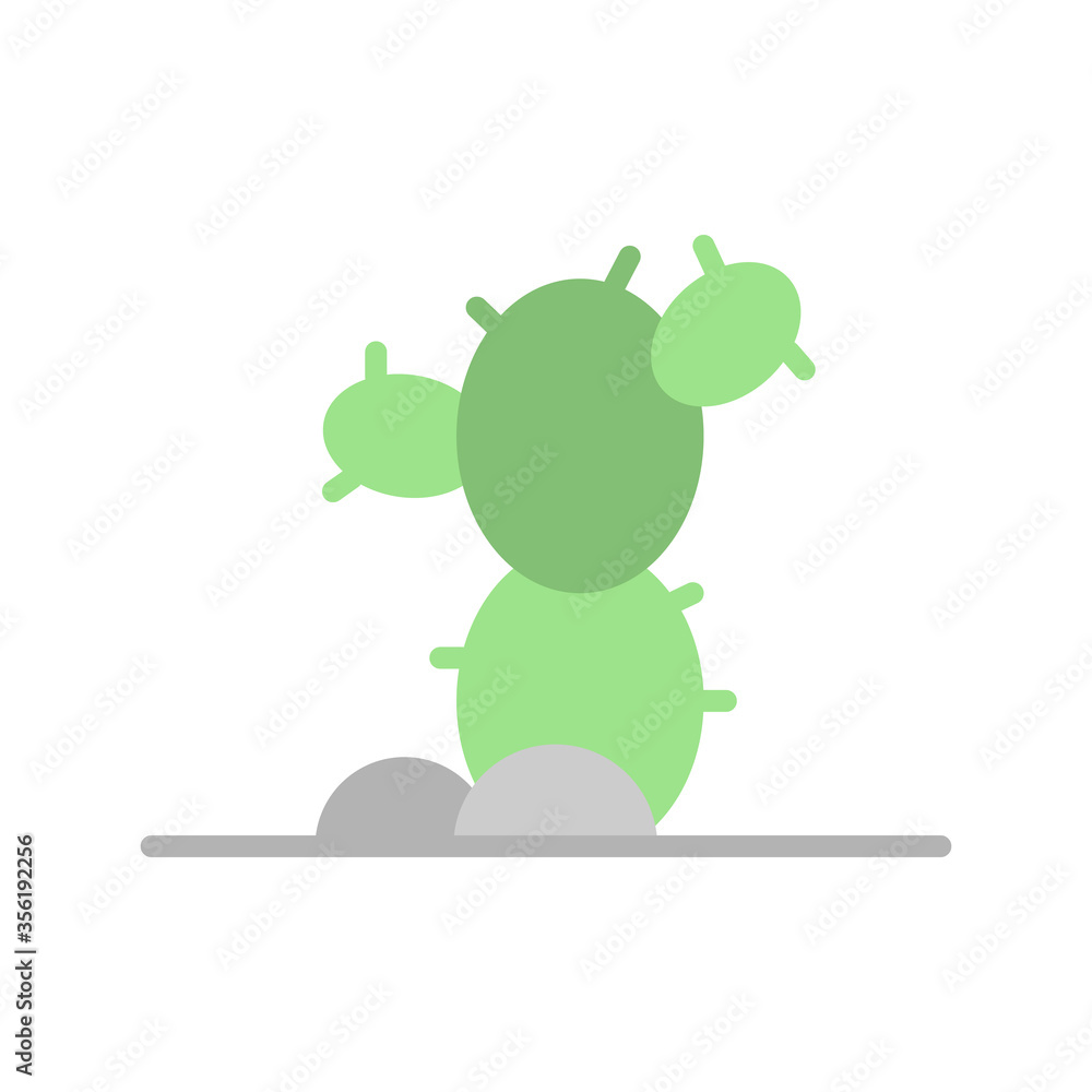 Poster cactus, stone icon. simple color vector elements of wilderness icons for ui and ux, website or mobil