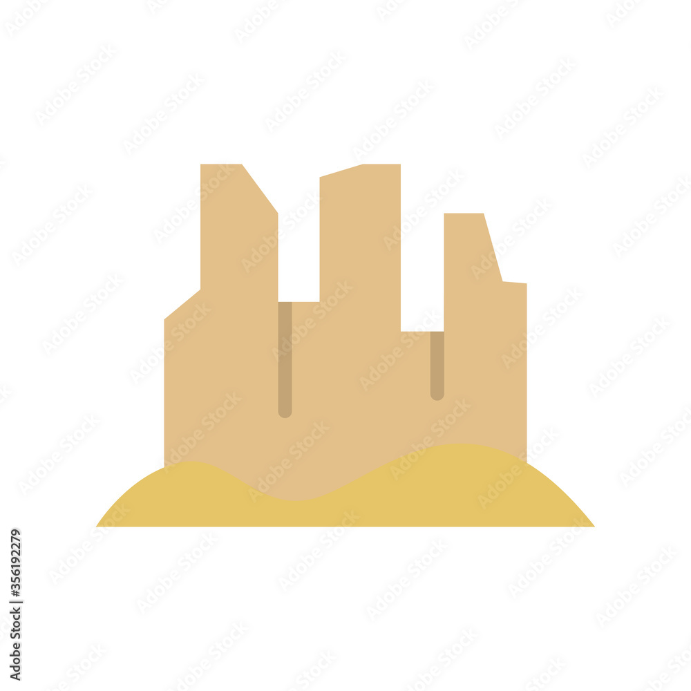 Aufkleber mountains, desert icon. simple color vector elements of wilderness icons for ui and ux, website or m