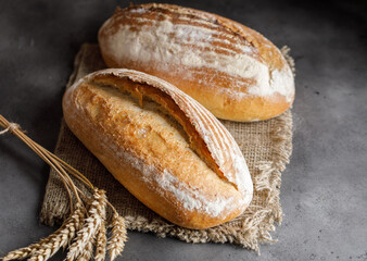 Freshly baked bread. Sourdough homemade bread