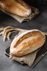 Freshly baked bread. Sourdough homemade bread