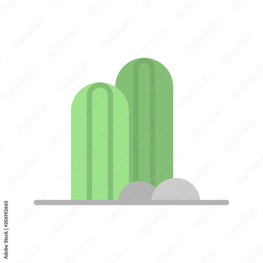 Poster cactus, stone icon. simple color vector elements of wilderness icons for ui and ux, website or mobil