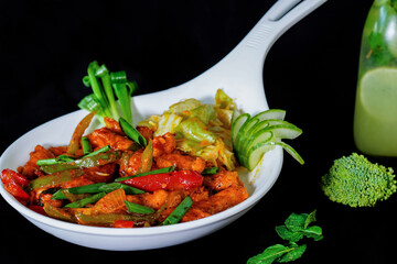 Yummy Ginger Chicken with Spring Onions