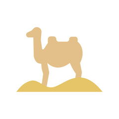 Desert, camel icon. Simple color vector elements of wilderness icons for ui and ux, website or mobile application