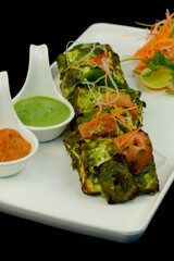 Yummy Paneer with Spinach Coating