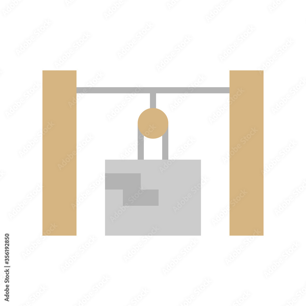 Poster well, desert icon. simple color vector elements of wilderness icons for ui and ux, website or mobile