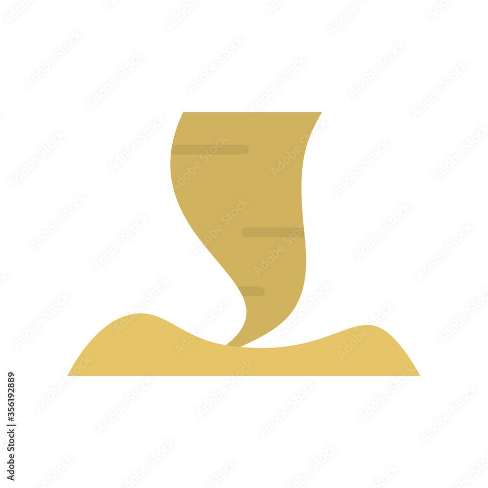 Poster desert, tornado icon. simple color vector elements of wilderness icons for ui and ux, website or mob