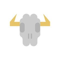 Skull, animal icon. Simple color vector elements of wilderness icons for ui and ux, website or mobile application