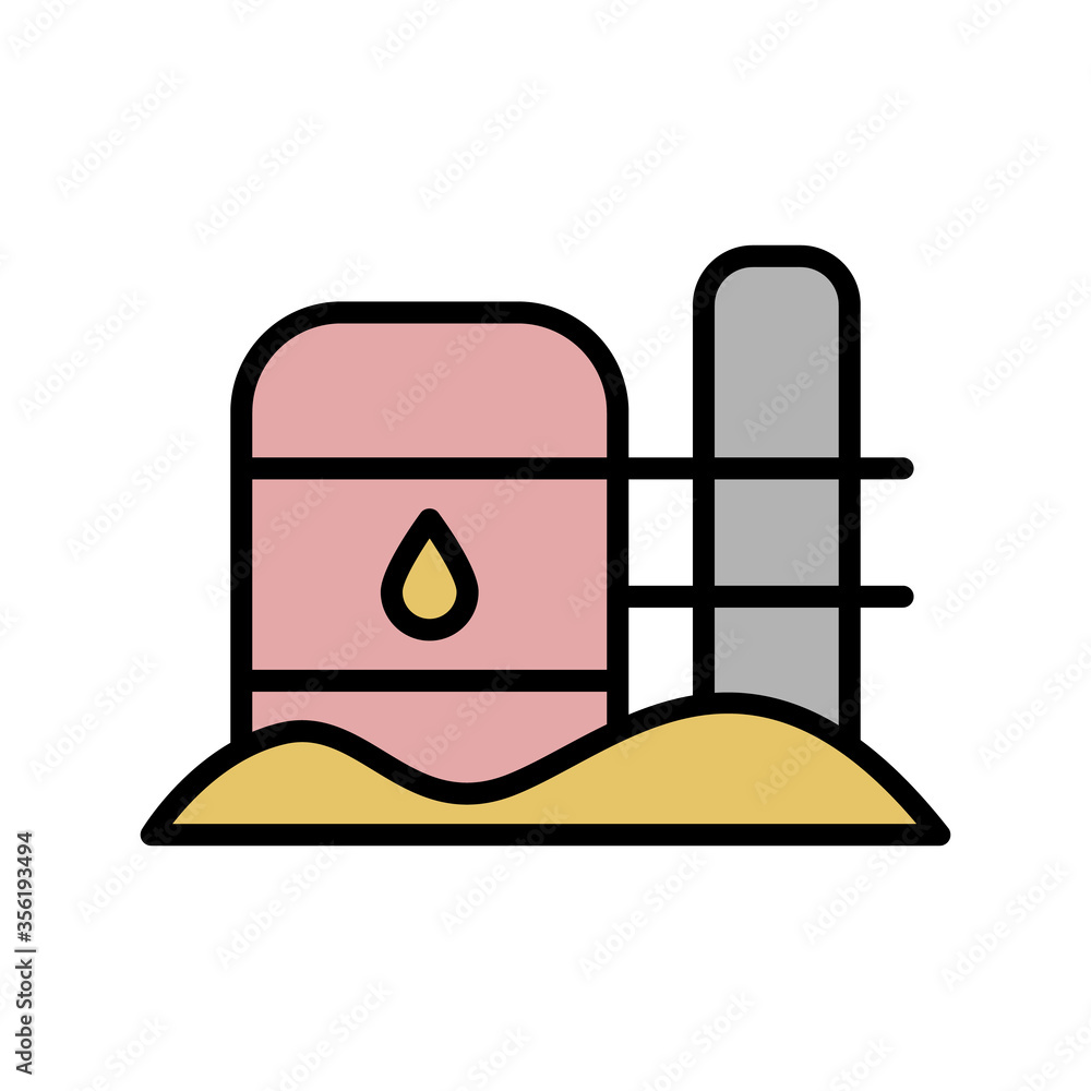 Aufkleber oil can, desert icon. simple color with outline vector elements of wilderness icons for ui and ux, w