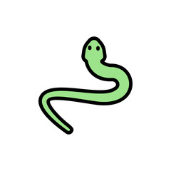 Fototapeta premium Snake, animal icon. Simple color with outline vector elements of wilderness icons for ui and ux, website or mobile application