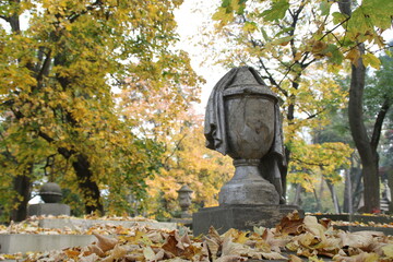 old urn, urn, sculpture, old cemetery, tombs in the old cemetery, historical cemetery, old...