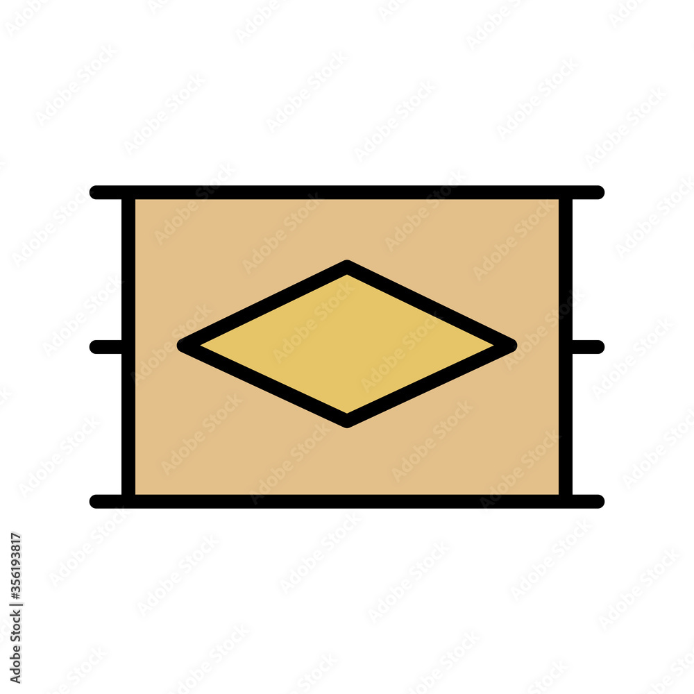 Poster carpet, decoration icon. simple color with outline vector elements of wilderness icons for ui and ux