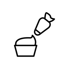 Cupcake, bakery icon. Simple line, outline vector elements of free time icons for ui and ux, website or mobile application