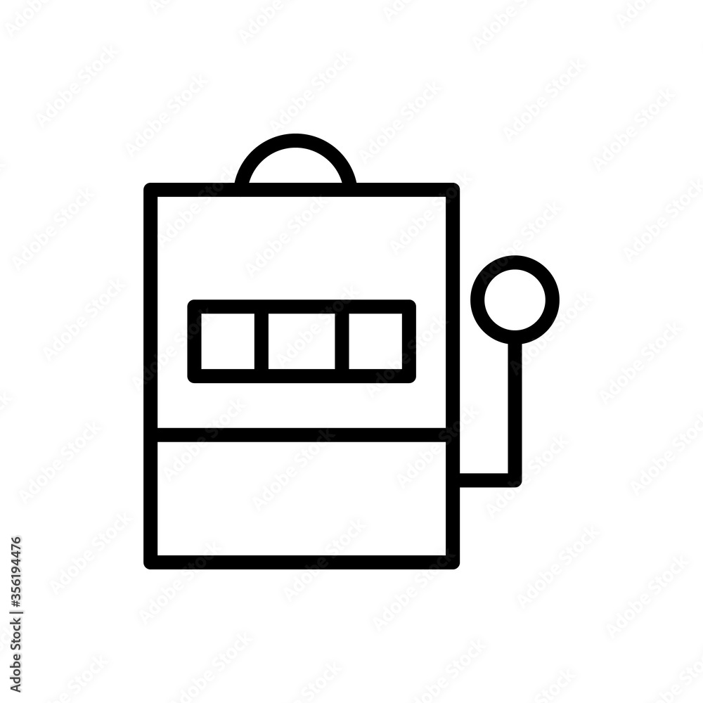 Poster jackpot, game icon. simple line, outline vector elements of free time icons for ui and ux, website o