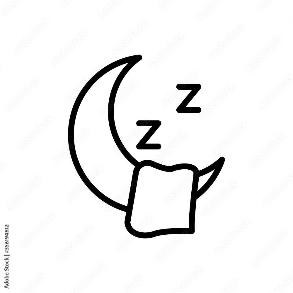 Poster moon, sleep icon. simple line, outline vector elements of free time icons for ui and ux, website or 