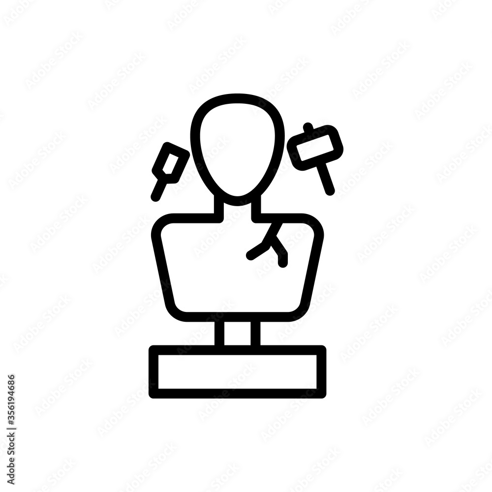 Aufkleber sculpting, art icon. simple line, outline vector elements of free time icons for ui and ux, website 