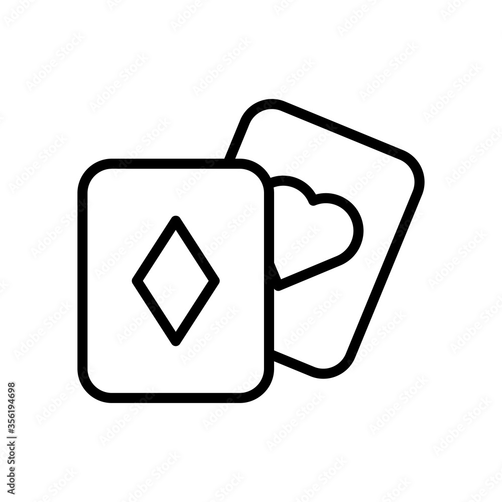 Poster poker cards, game icon. simple line, outline vector elements of free time icons for ui and ux, websi