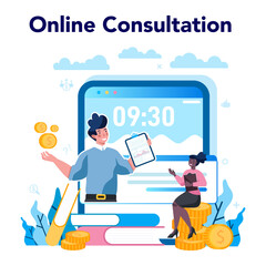 Sales manager or commercial director online service or platform.