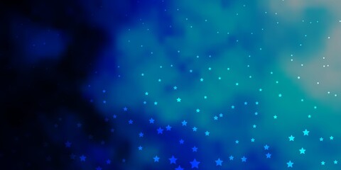 Dark BLUE vector texture with beautiful stars. Decorative illustration with stars on abstract template. Design for your business promotion.