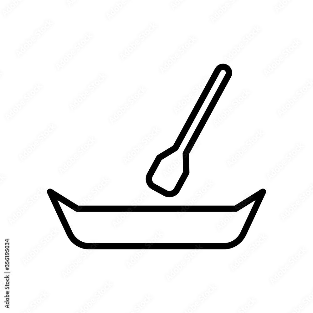 Poster boat, paddle icon. simple line, outline vector elements of free time icons for ui and ux, website or