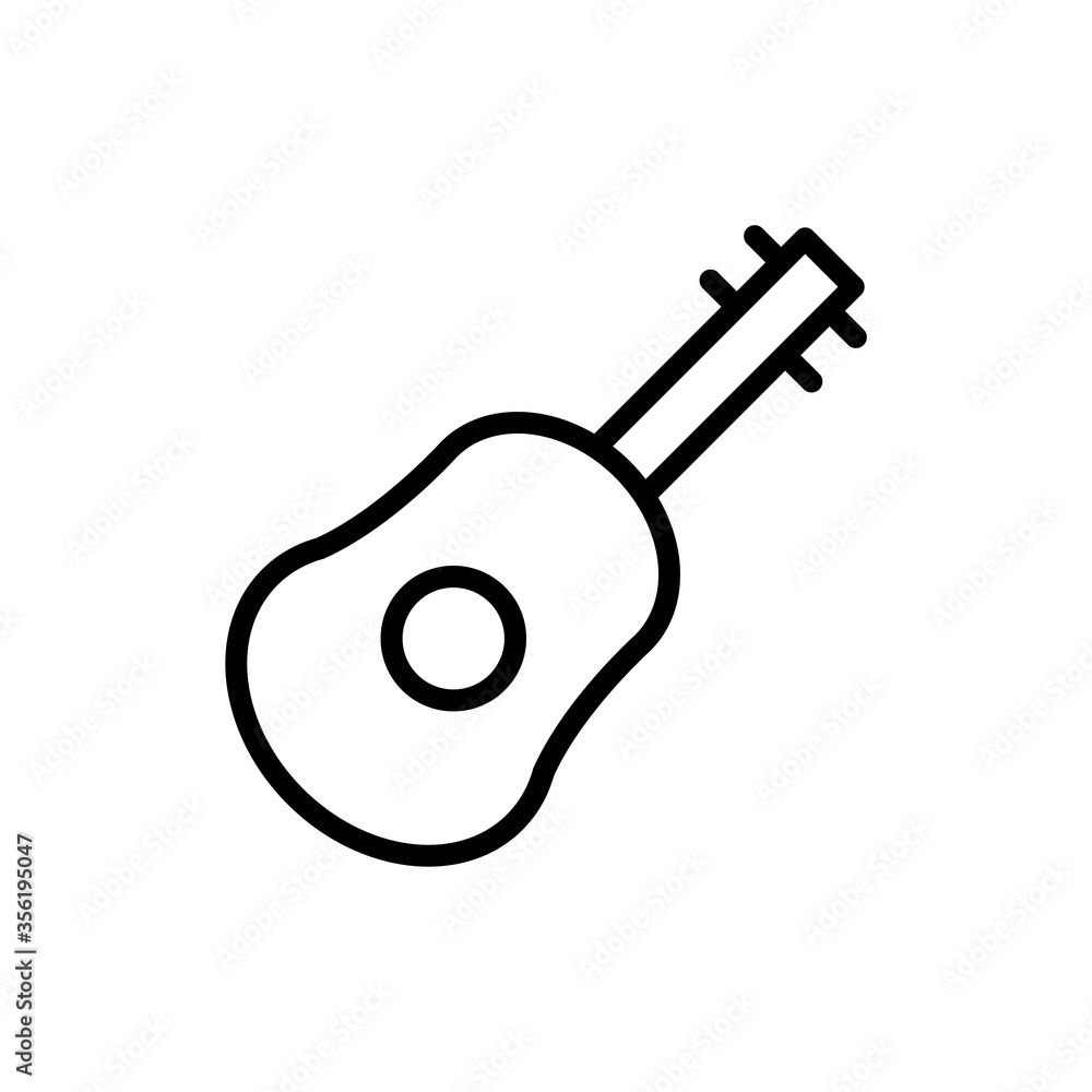 Poster guitar, music instrument icon. simple line, outline vector elements of free time icons for ui and ux