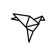 Origami, bird icon. Simple line, outline vector elements of free time icons for ui and ux, website or mobile application