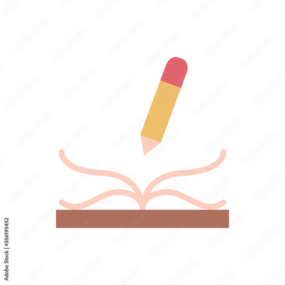 Poster notebook, pencil icon. simple color vector elements of free time icons for ui and ux, website or mob