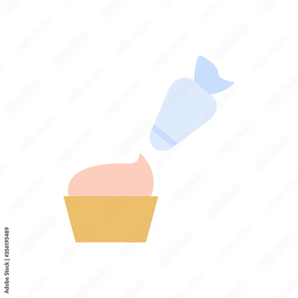 Poster cupcake, bakery icon. simple color vector elements of free time icons for ui and ux, website or mobi