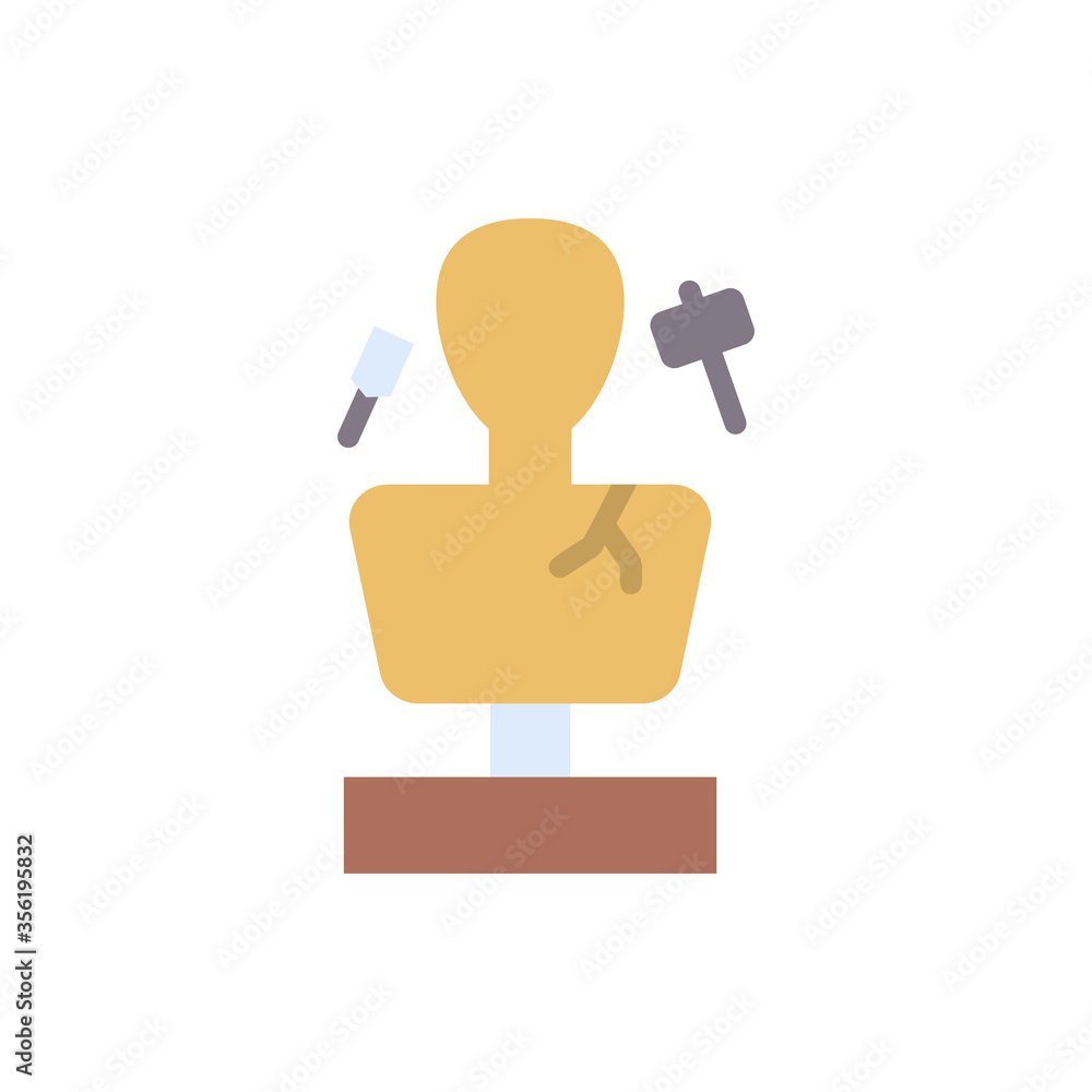 Poster sculpting, art icon. simple color vector elements of free time icons for ui and ux, website or mobil