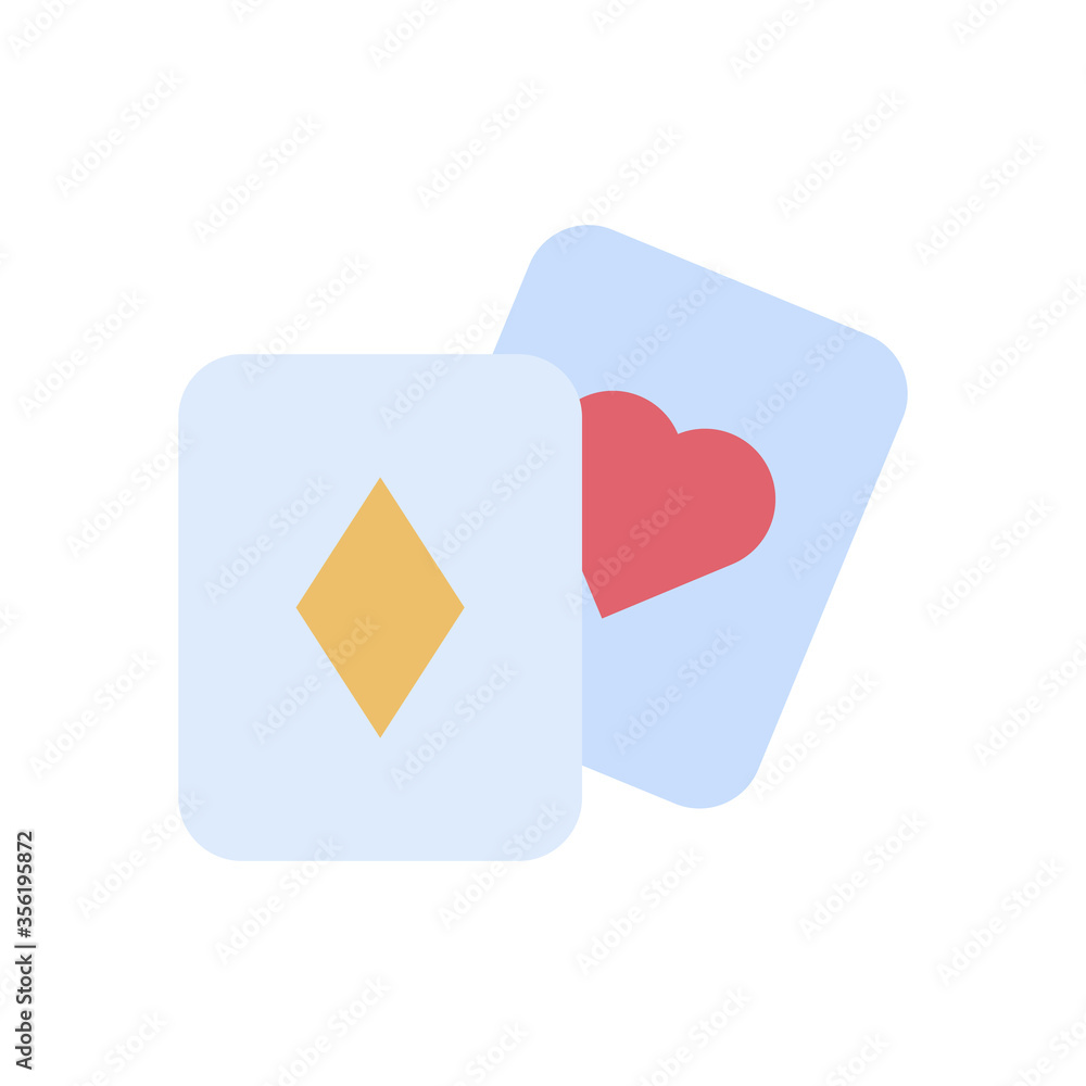 Poster poker cards, game icon. simple color vector elements of free time icons for ui and ux, website or mo