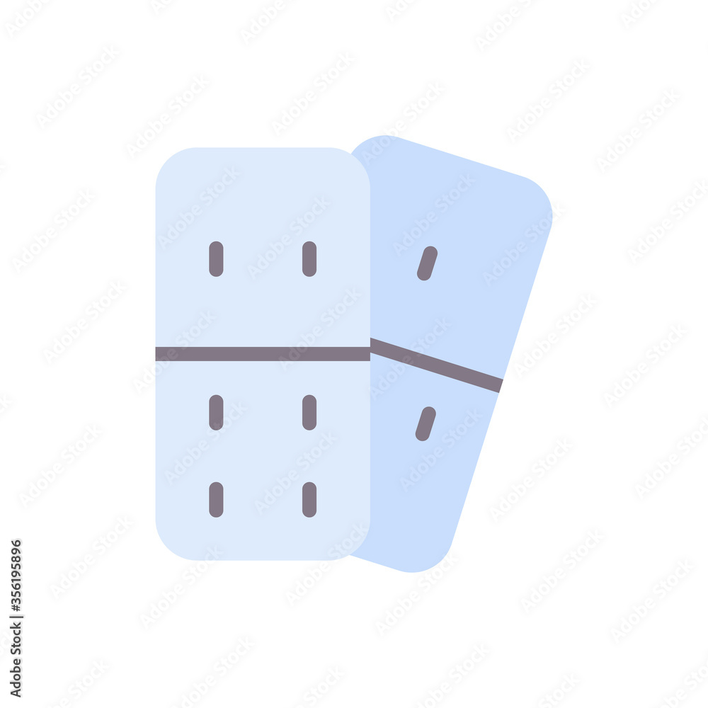 Poster domino, game icon. simple color vector elements of free time icons for ui and ux, website or mobile 