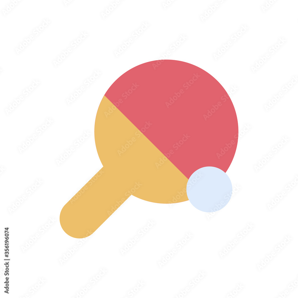 Poster ping pong, game icon. simple color vector elements of free time icons for ui and ux, website or mobi