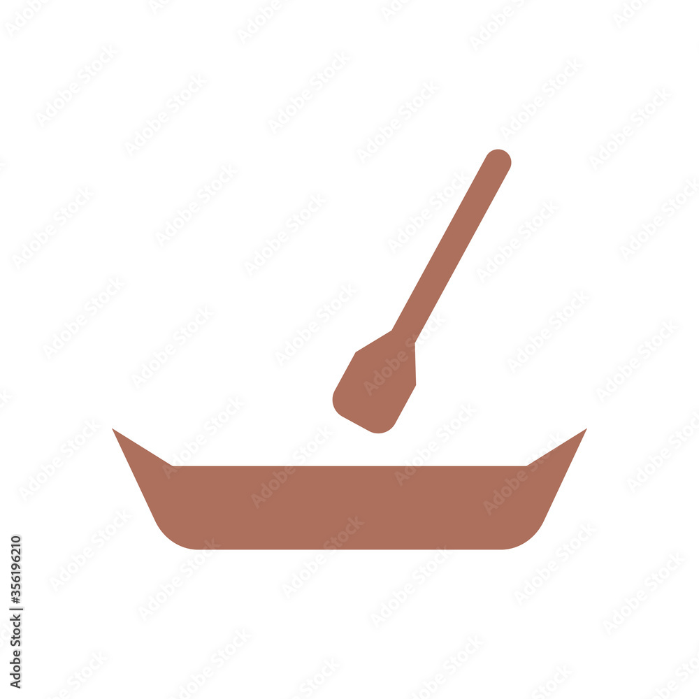 Poster boat, paddle icon. simple color vector elements of free time icons for ui and ux, website or mobile 