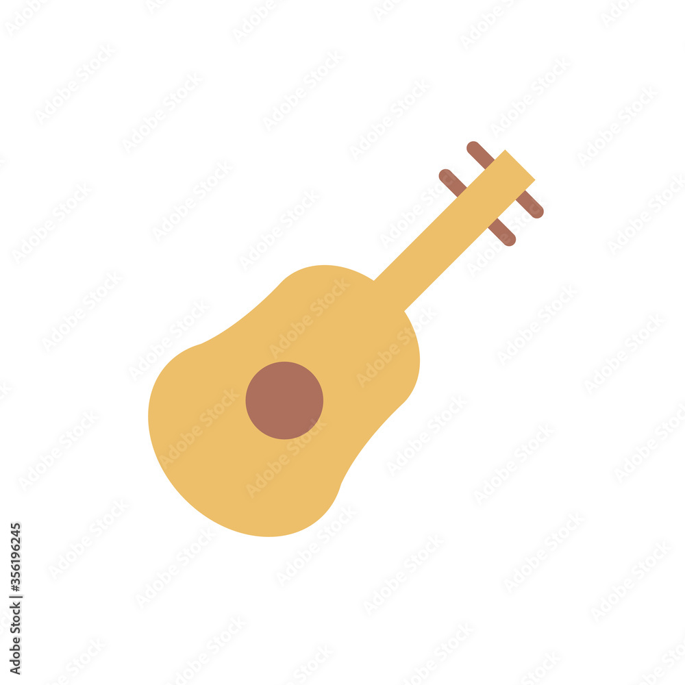 Poster guitar, music instrument icon. simple color vector elements of free time icons for ui and ux, websit