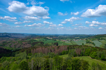 Blick vom Weifberg in die Sächsische Schweiz
