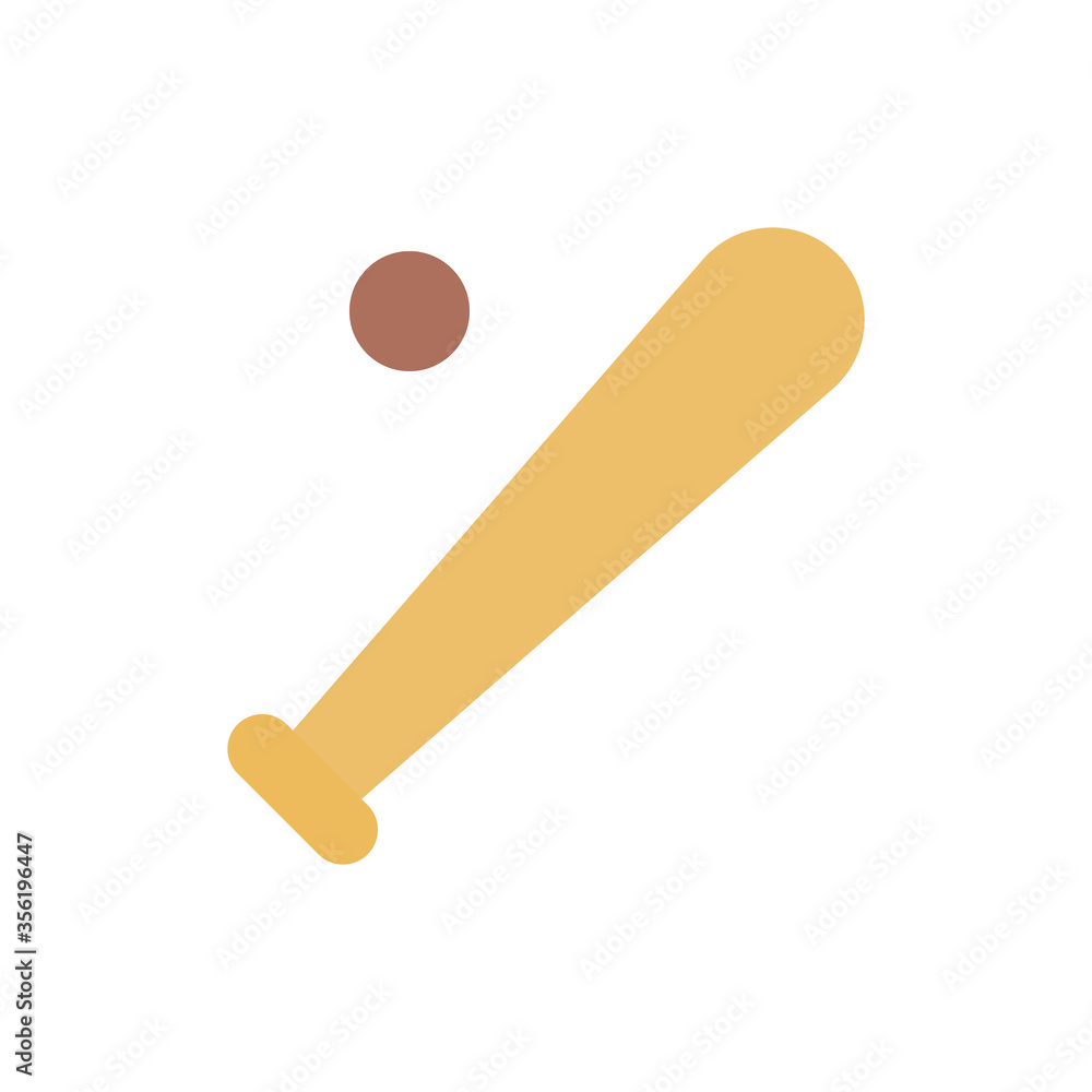 Poster bat, ball icon. simple color vector elements of free time icons for ui and ux, website or mobile app