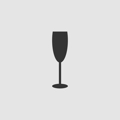 Goblet icon flat.