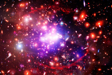Galaxy, nebula and gas. The elements of this image furnished by NASA.