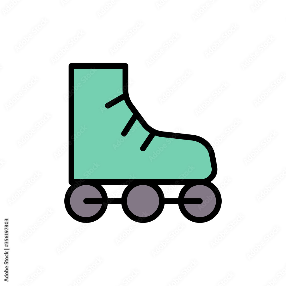 Poster roller, sport icon. simple color with outline vector elements of free time icons for ui and ux, webs