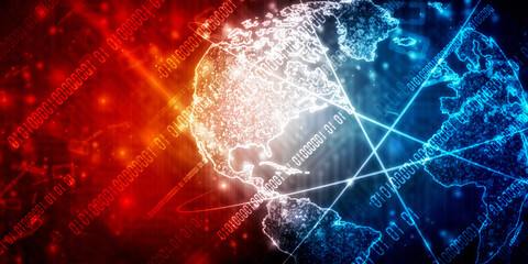 2d illustration world map abstract background