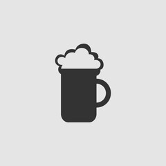 Beer icon flat.