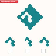 Intelligence puzzle, Find the missing piece, visual intelligence questions, IQ Test