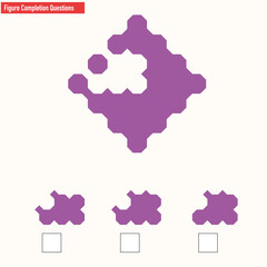 Intelligence puzzle, Find the missing piece, visual intelligence questions, IQ Test