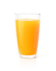 Glass of Orange juice  isolate on white background, Clipping path.