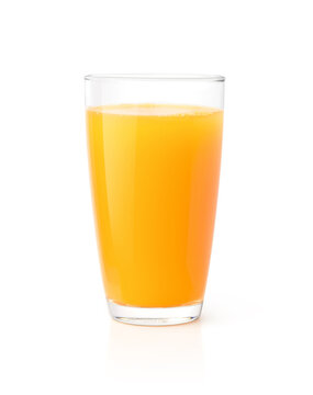 Glass of Orange juice  isolate on white background, Clipping path.