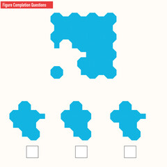 Intelligence puzzle, Find the missing piece, visual intelligence questions, IQ Test