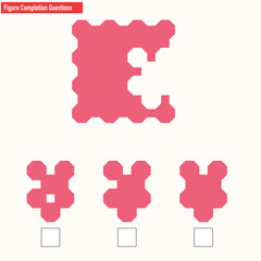 Intelligence puzzle, Find the missing piece, visual intelligence questions, IQ Test