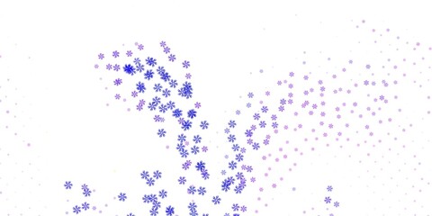 Fototapeta premium Light blue, red vector pattern with abstract shapes.