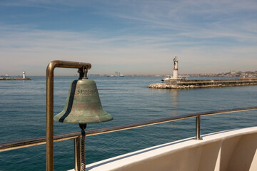 bell tower in the harbor