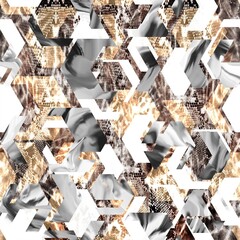 seamless geometric leopard pattern