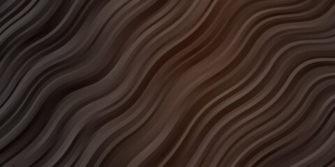 Dark Brown vector texture with curves. Abstract illustration with gradient bows. Best design for your ad, poster, banner.